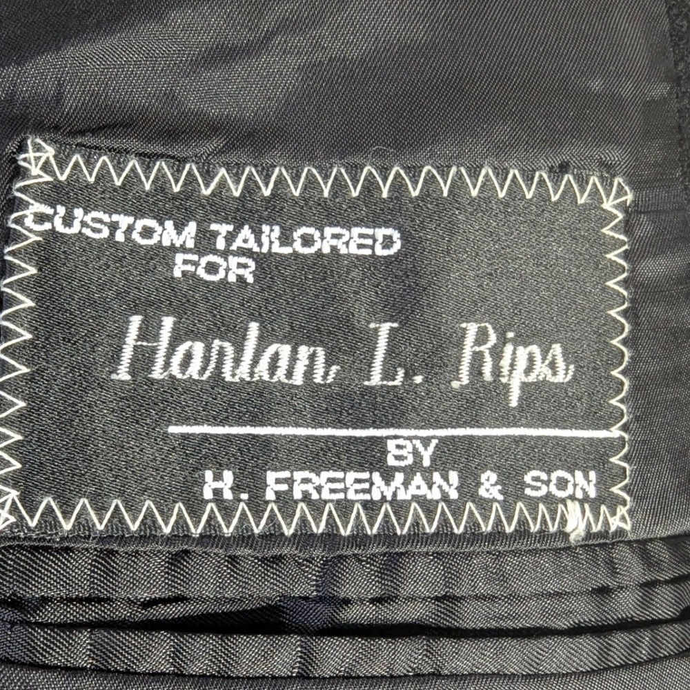 H. Freeman & Son Black Wool Two Button Blazer Custom Made USA - Picture 9 of 16